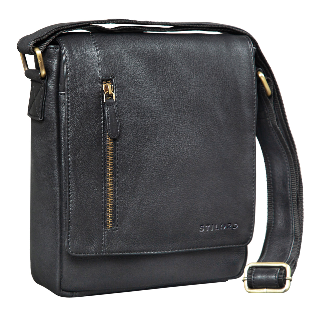 Herrentasche Leder schwarz