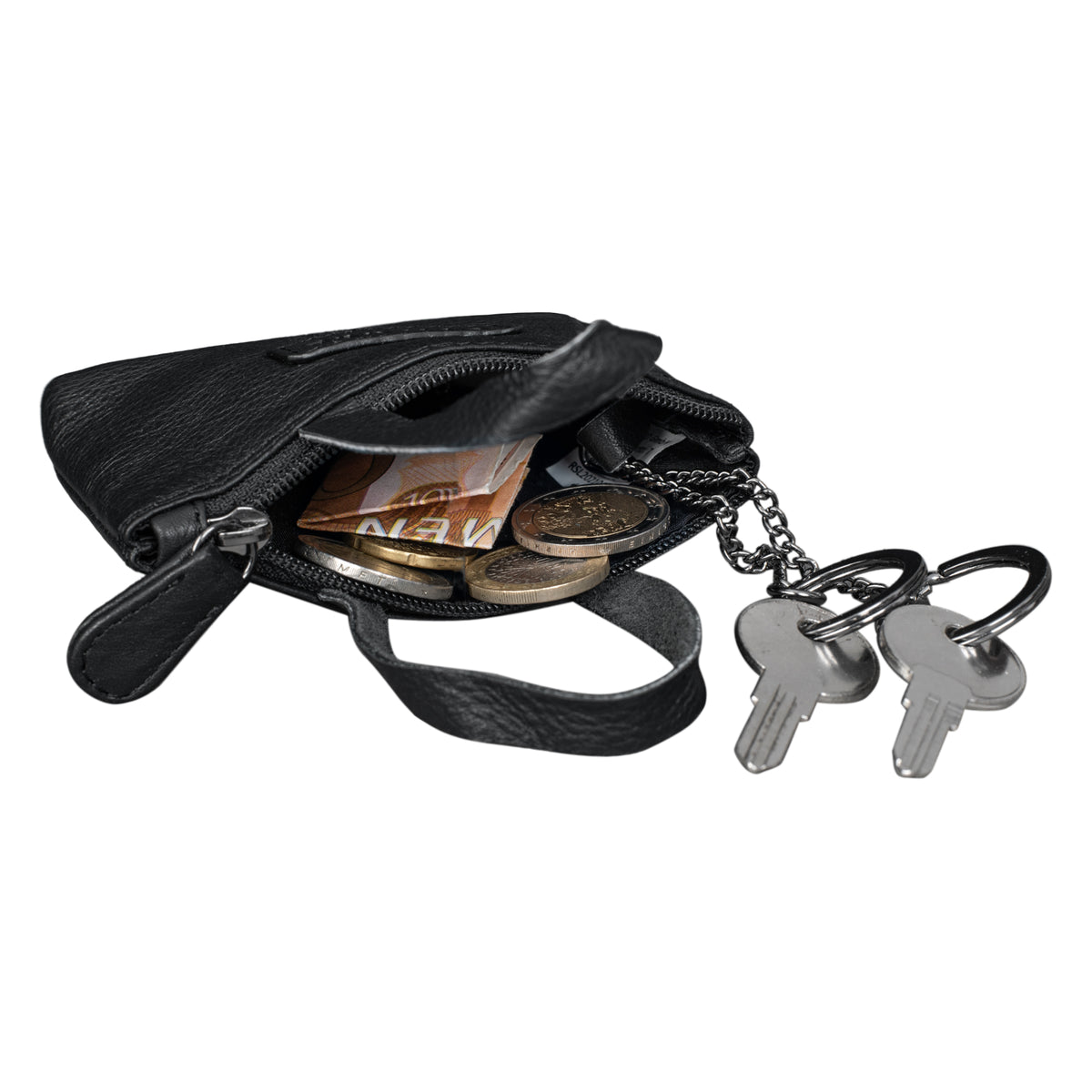 Mini Ledertasche Damen schwarz
