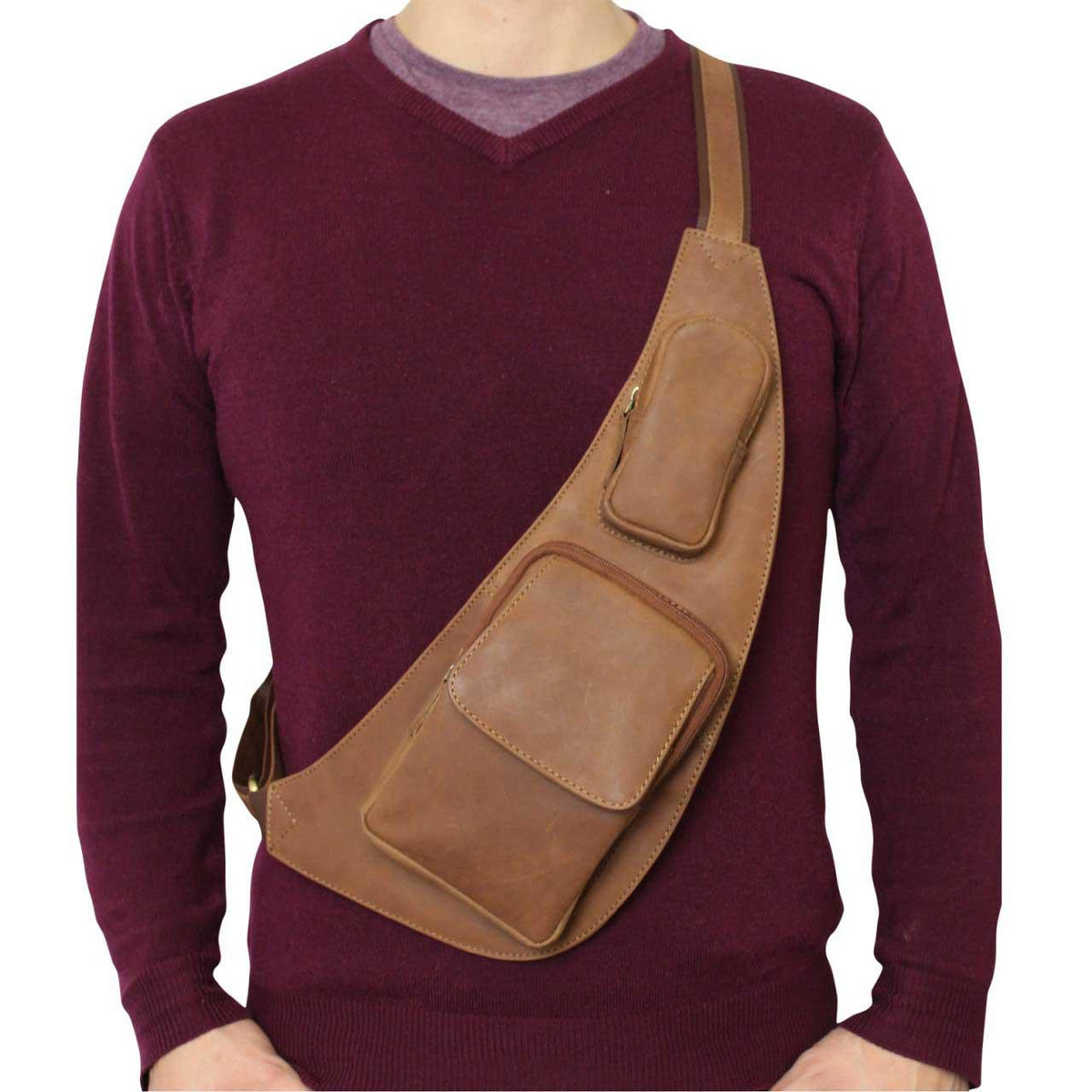 Freizeittasche Leder braun