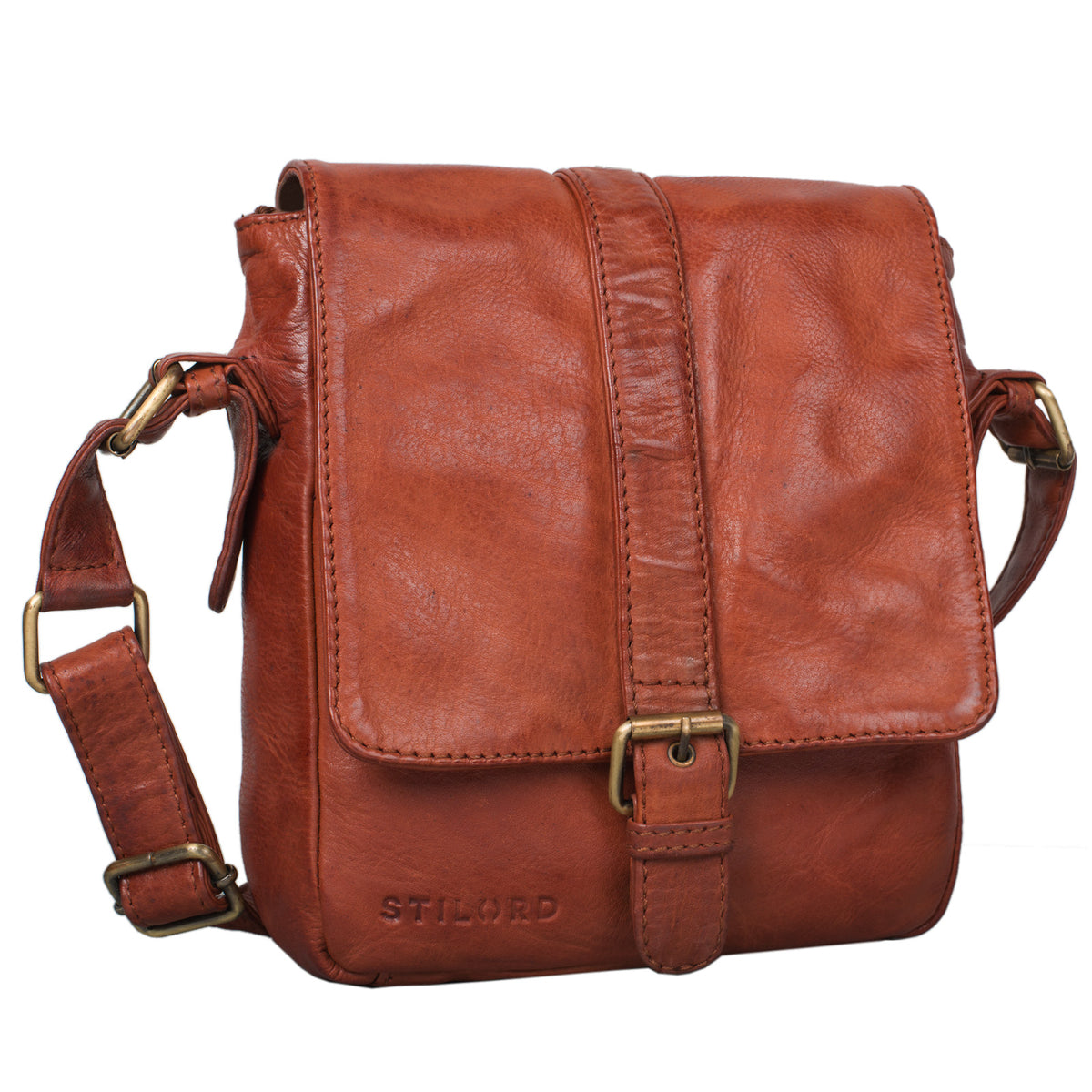 Herren Umhängetasche Leder Vintage