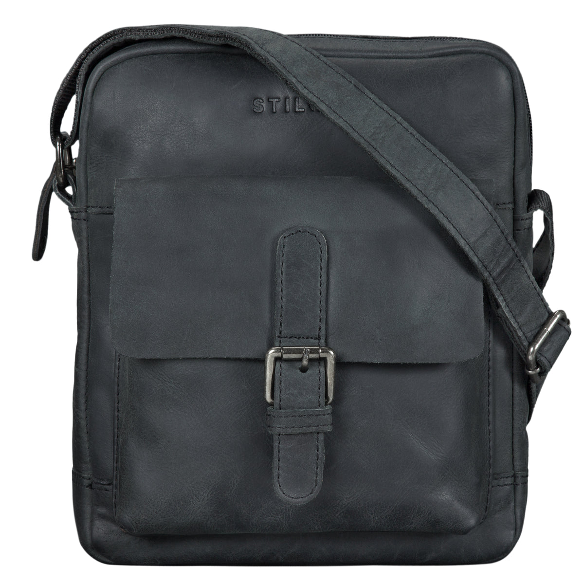 Crossbody Bag Leder schwarz