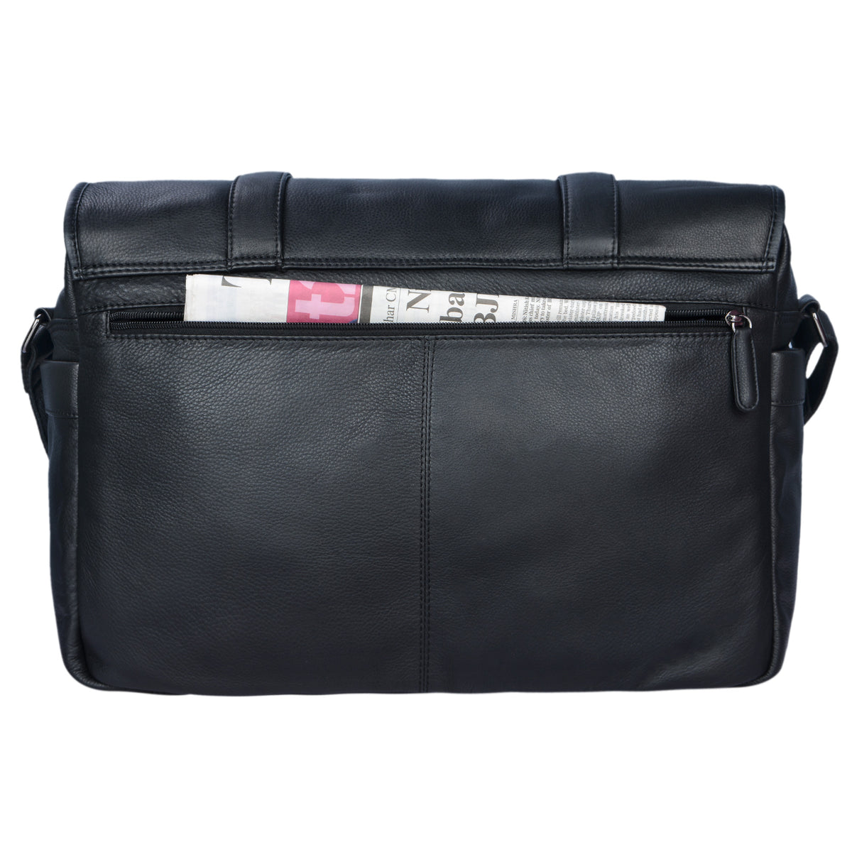 Leder Messenger Bag XL