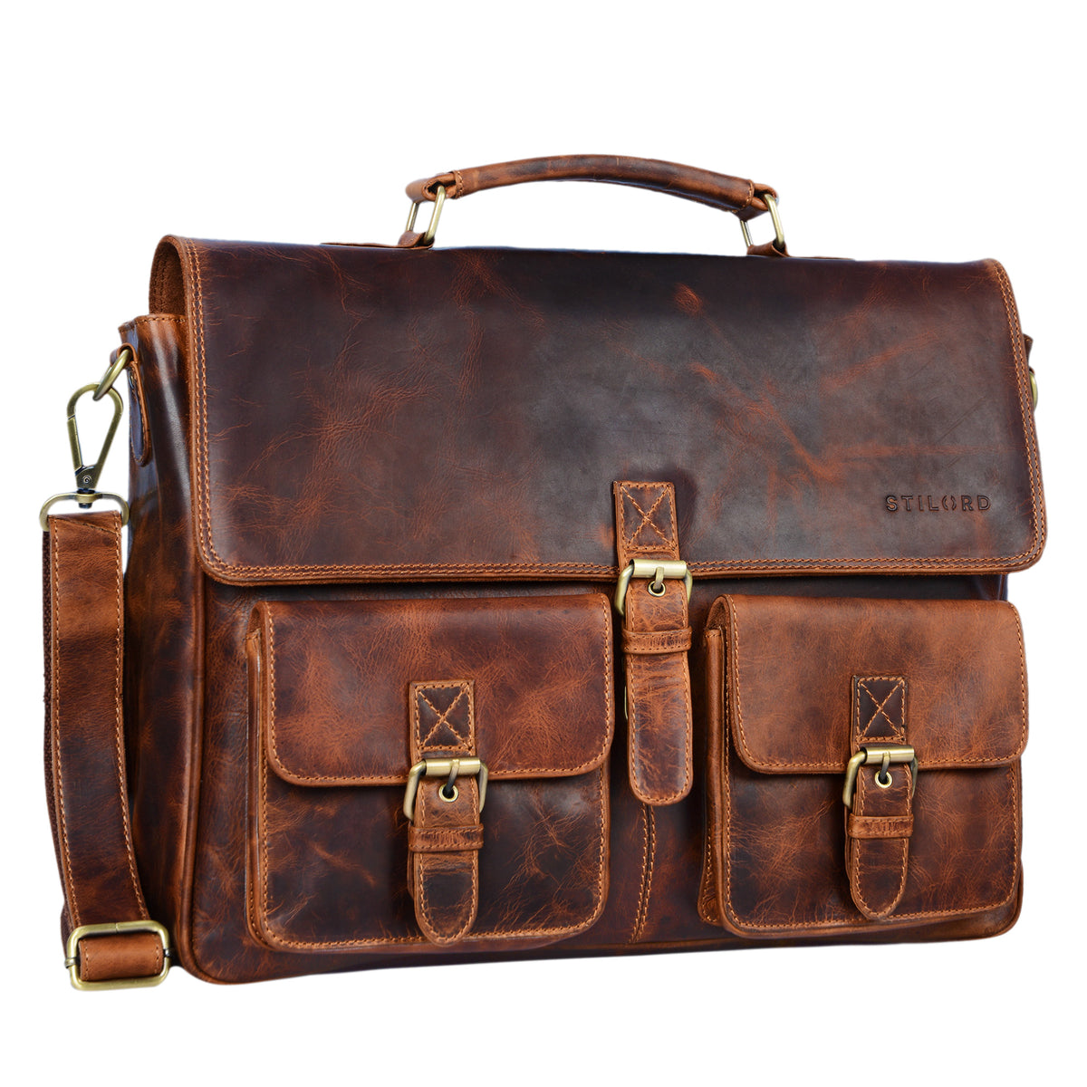 Vintage Aktentasche Leder braun