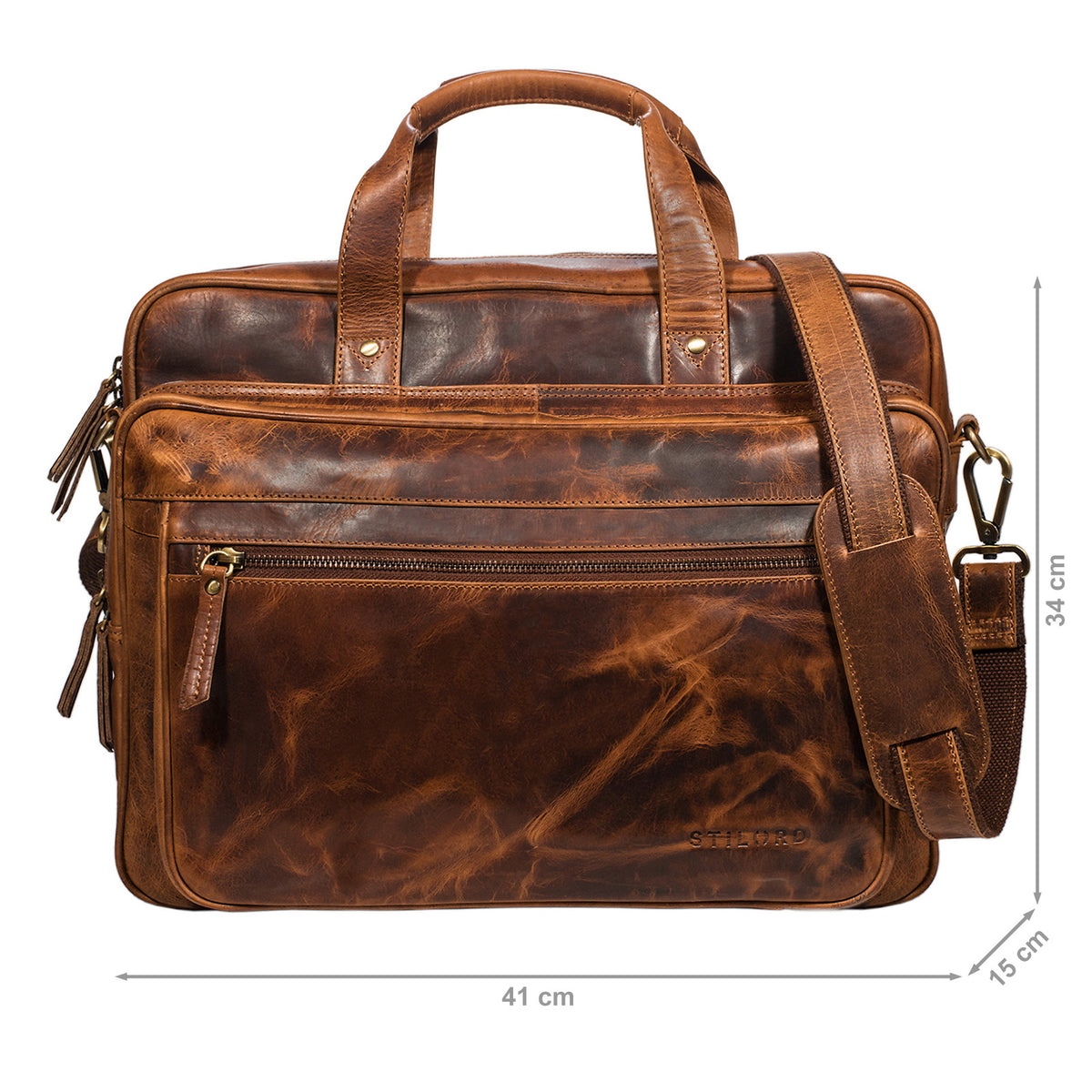 Bürotasche Vintage Leder braun