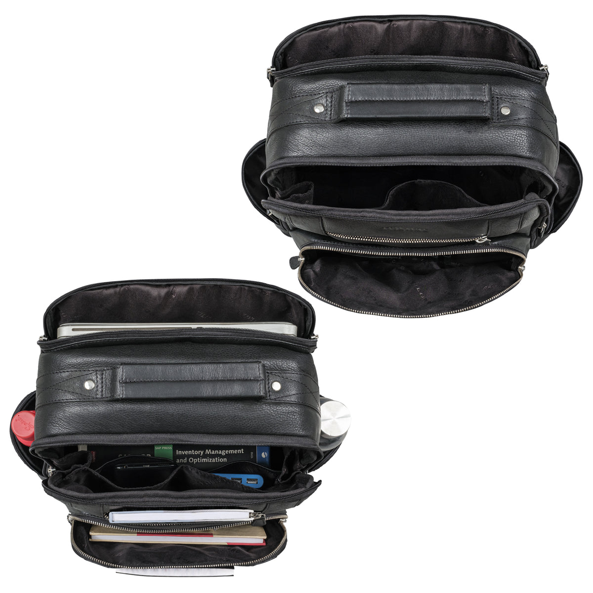 Schwarzer Herrenrucksack Leder