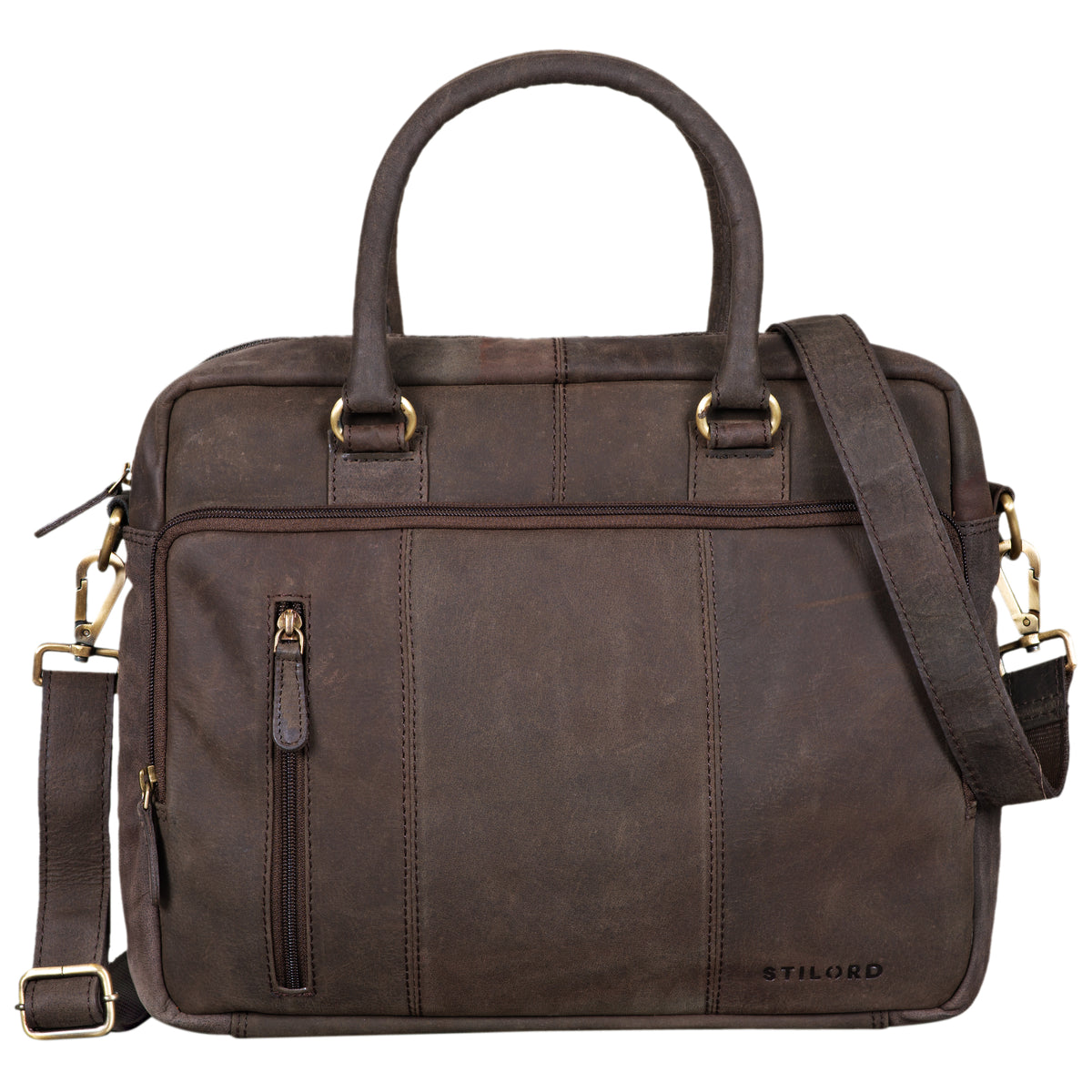 Große Leder Schultertasche zum Umhängen Vintage