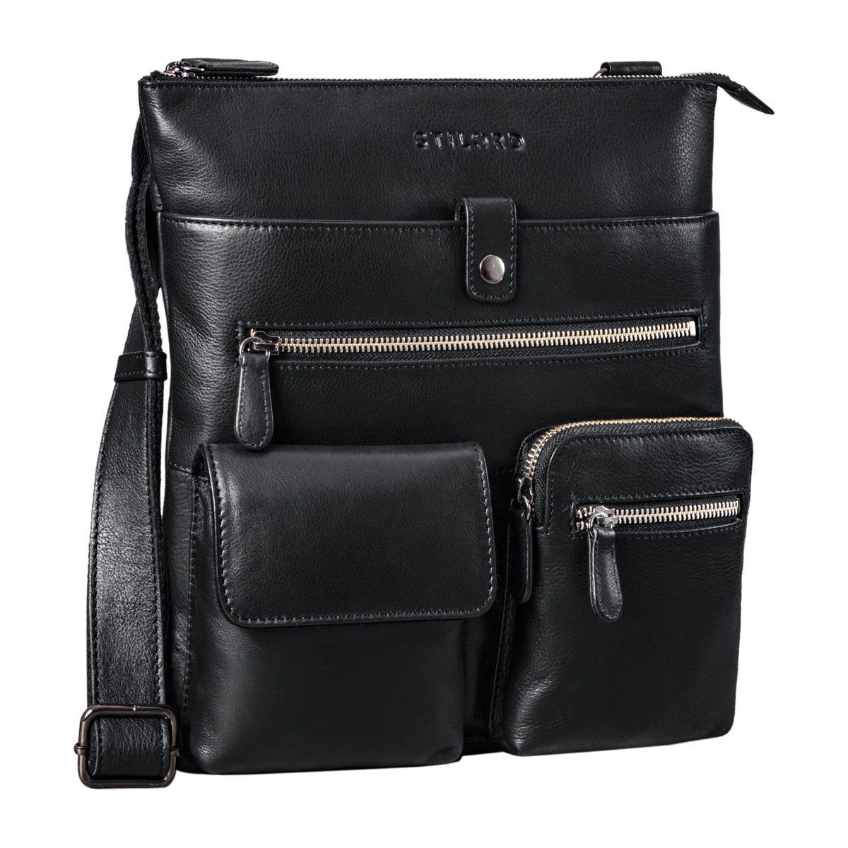 Vintage Ledertasche in Schwarz