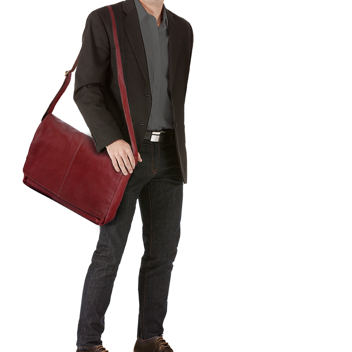 XL Leder Businesstasche braun