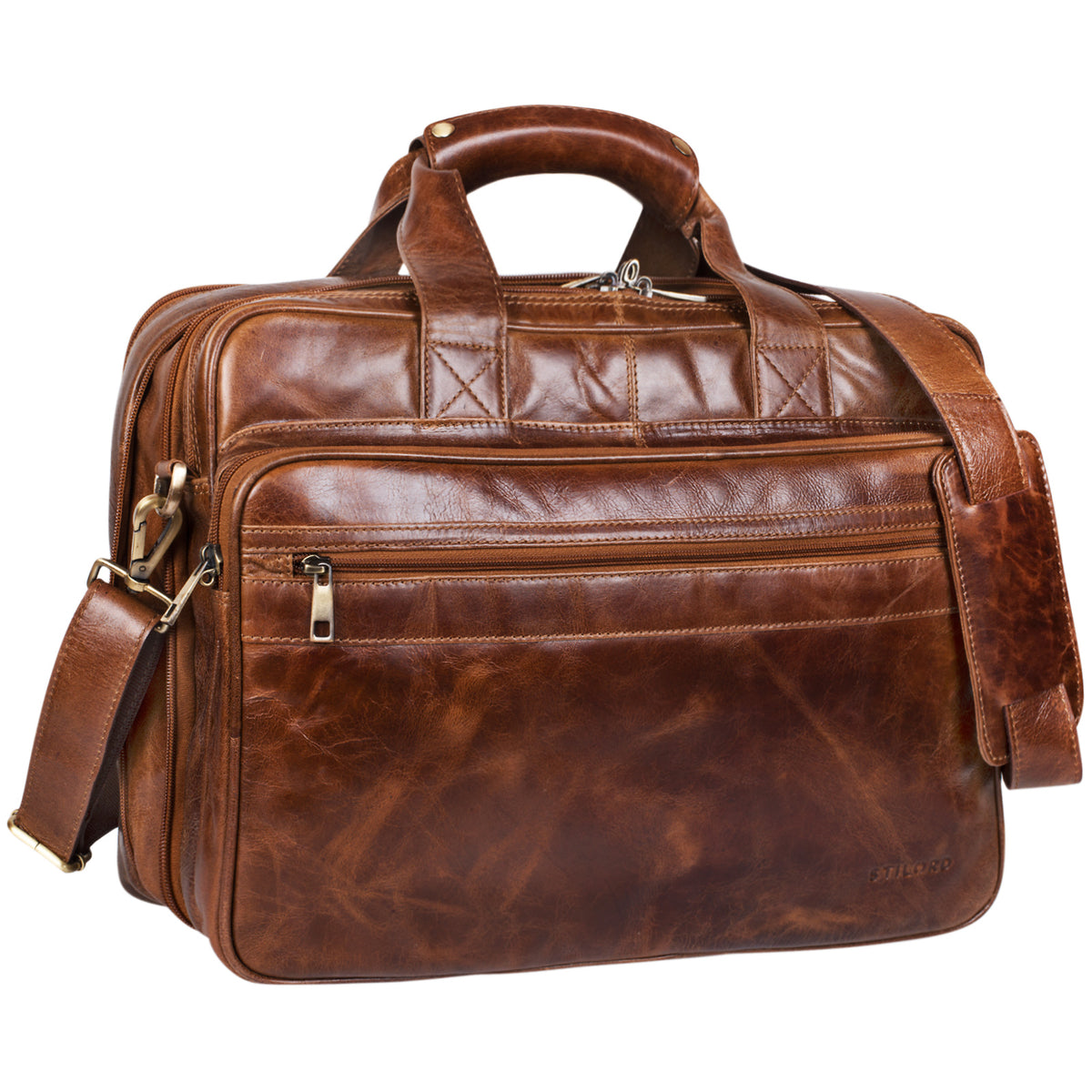 Vintage Lehrertasche Umhängetasche Herren Leder