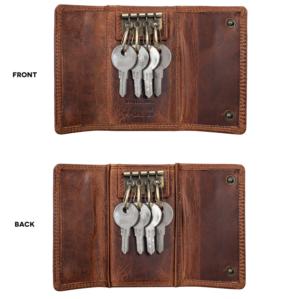 Leder Key Organizer braun