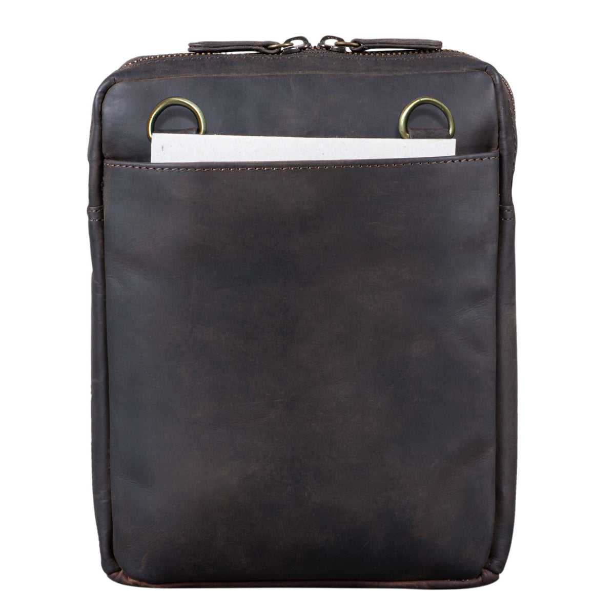 Kleine Herrentasche zum Umhängen Vintage Leder