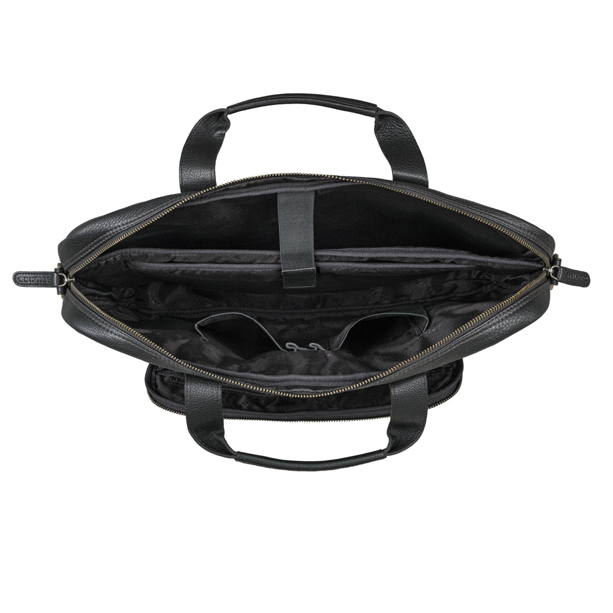 große Laptoptasche Herren Leder schwarz