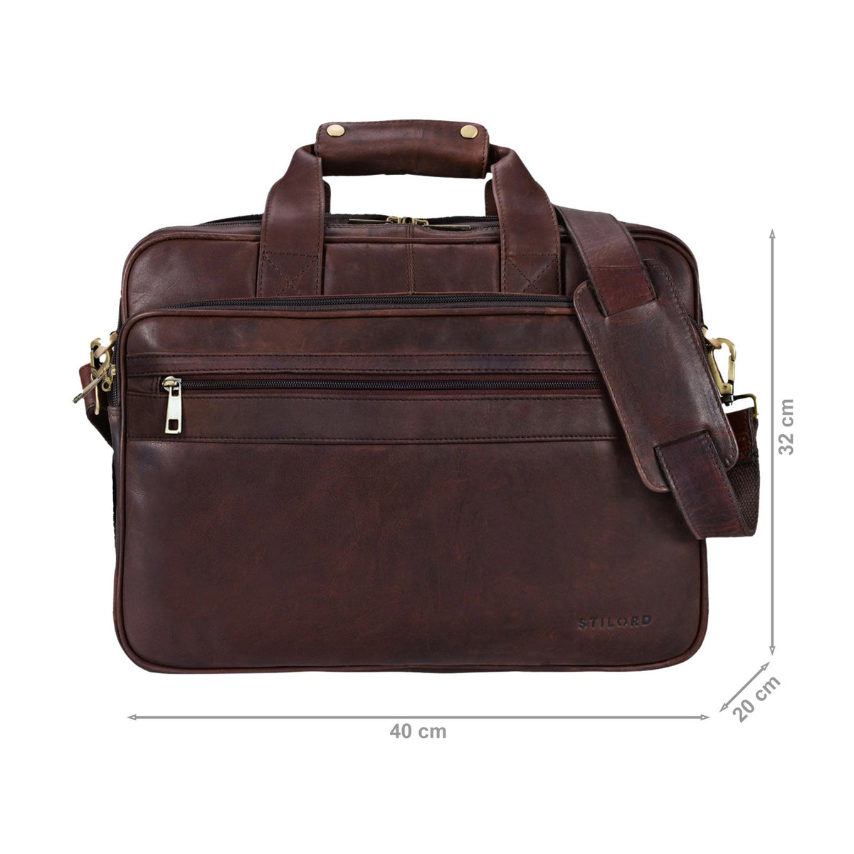 Damen Lehrertasche Leder braun