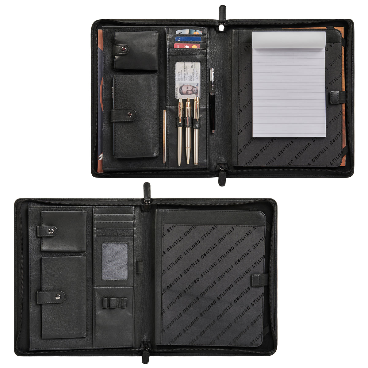leder business mappe a4 schwarz
