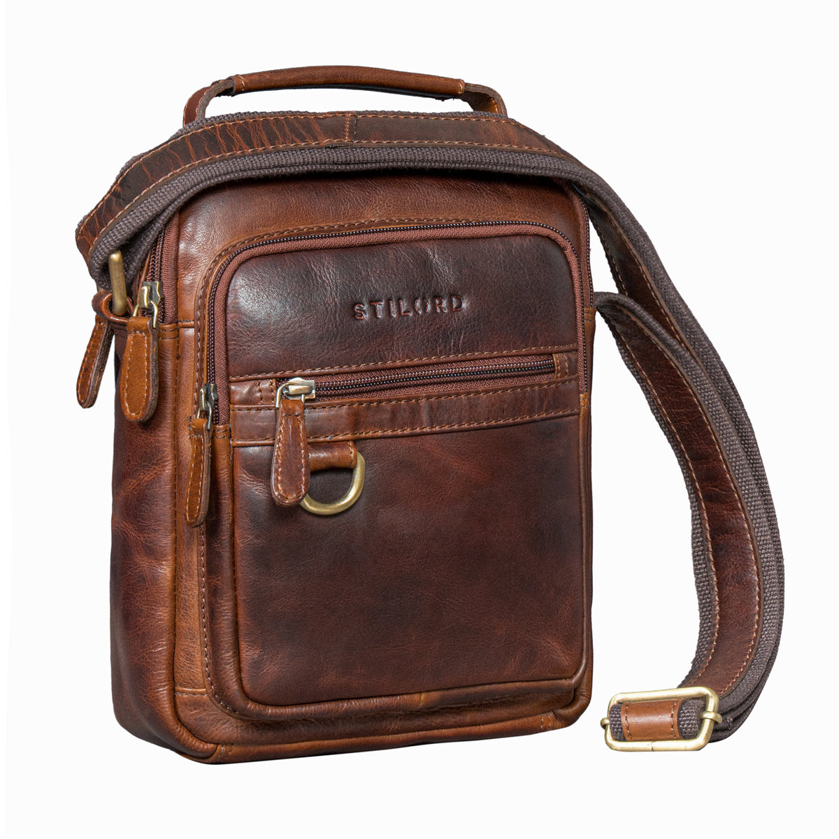 echtleder crossbody bag klein echtleder cognac