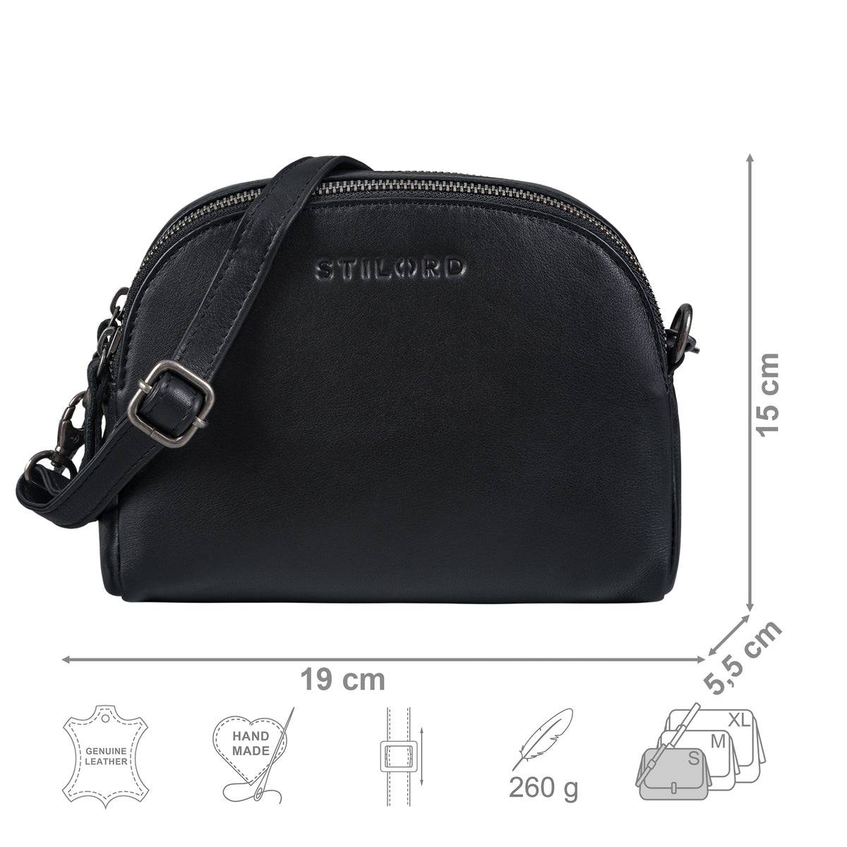 Kleiner Damen Crossbody Bag Schwarz