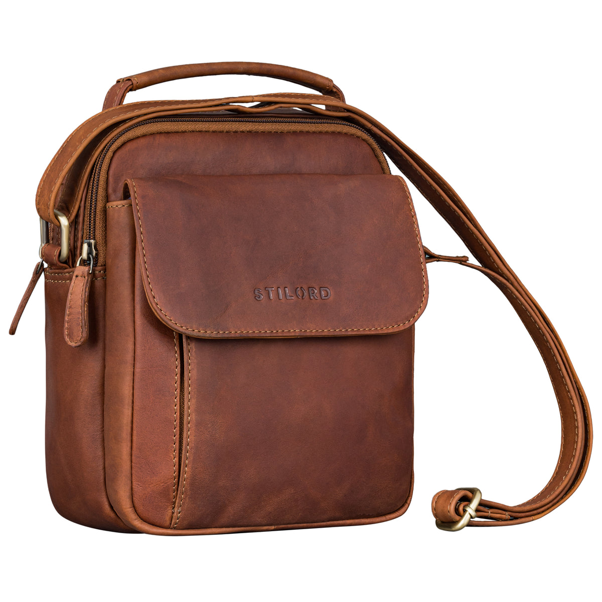 Herren Umhängetasche leder damen braun
