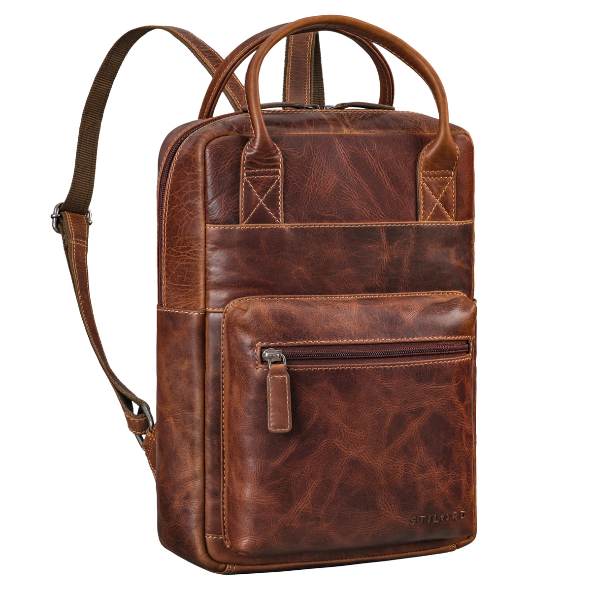 damen rucksack echt leder braun