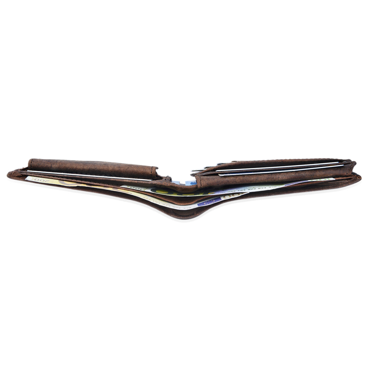 eleganter Geldbeutel dunkelbraun Leder