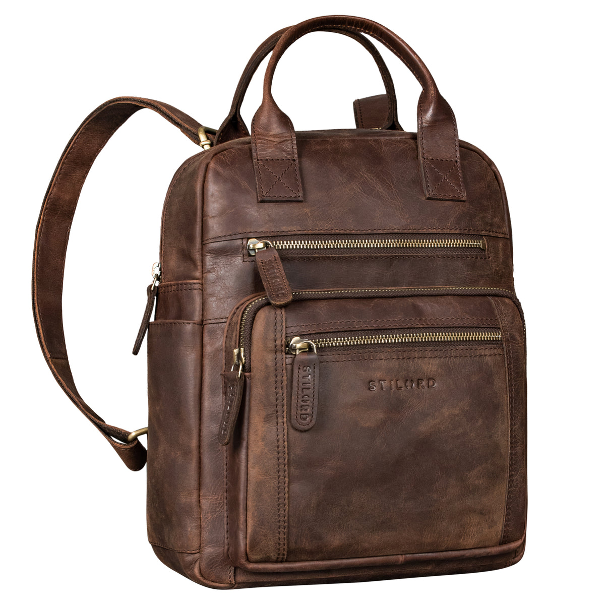 Frauen Lederrucksack klein braun