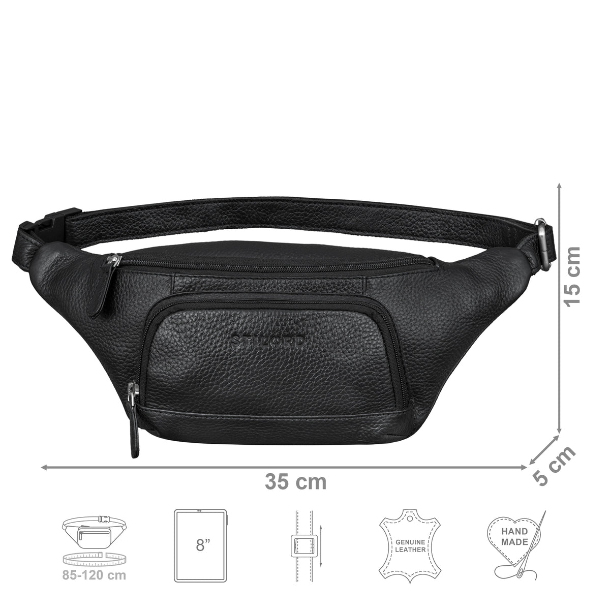 leder gürteltasche schwarz damen