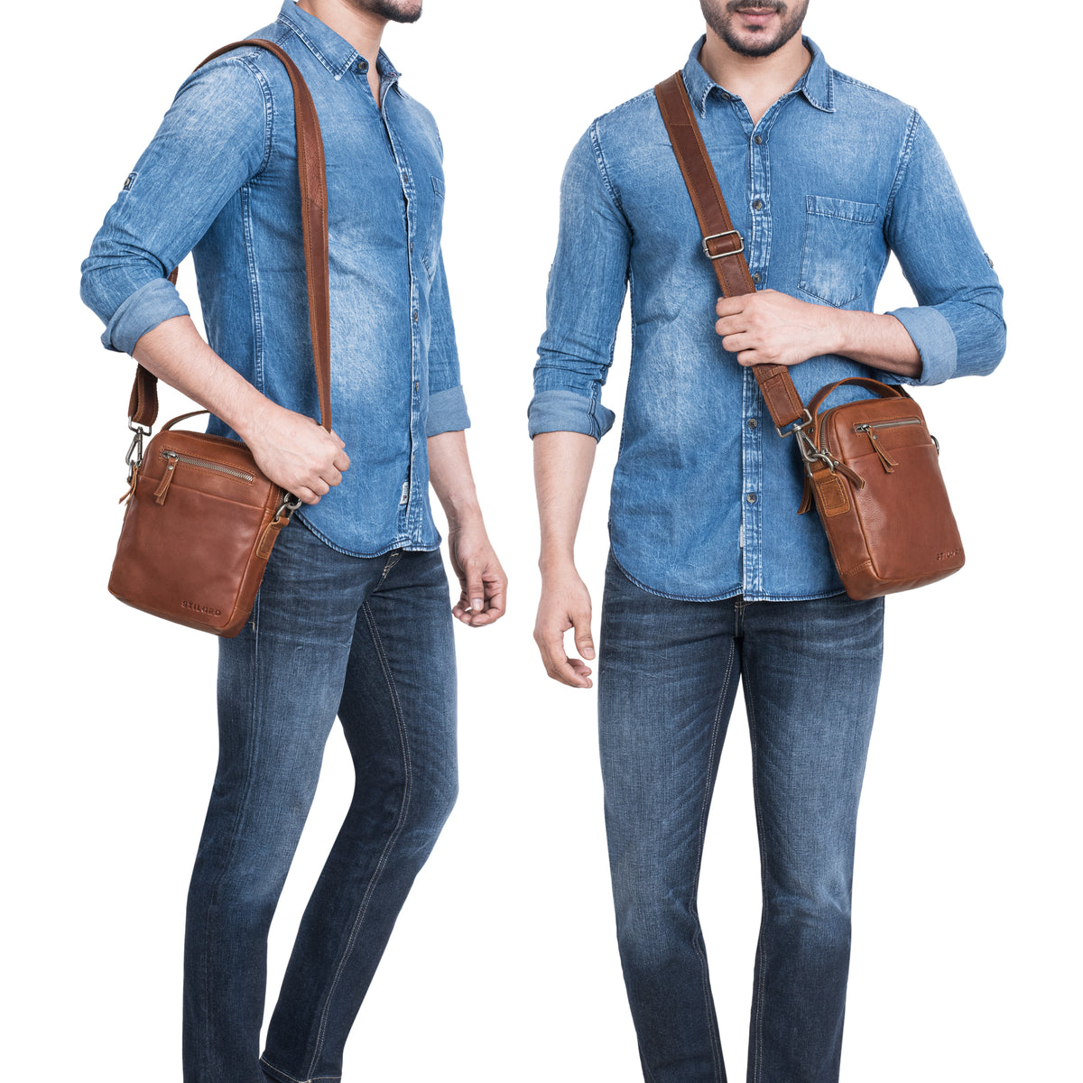 umhängetasche herren ledertasche braun