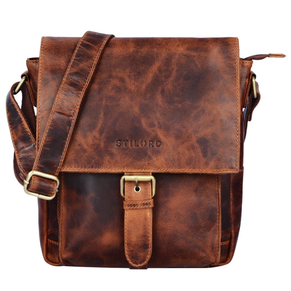 Leder Messenger Tasche klein