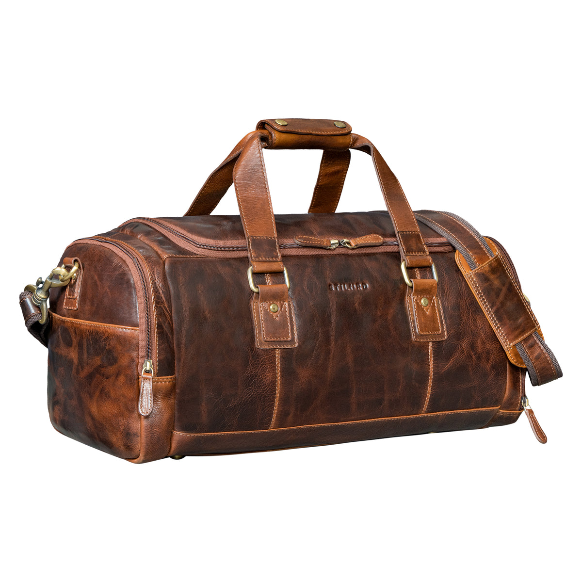 herren reisetasche leder cognac
