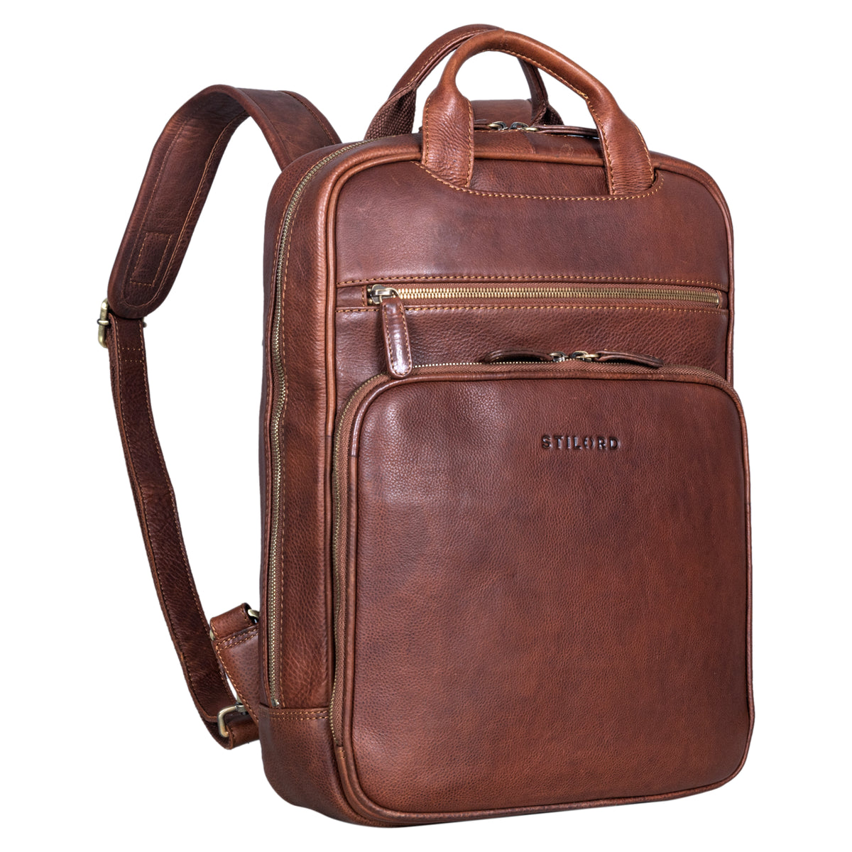 Rucksack Leder Cognac Retro