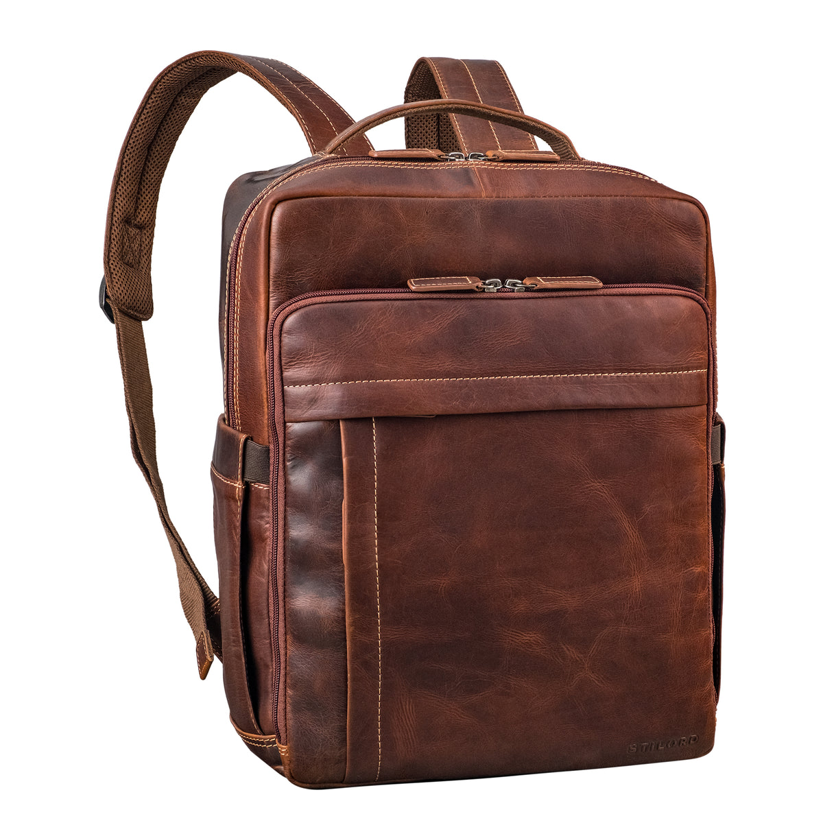 braun herren echt leder rucksack damen