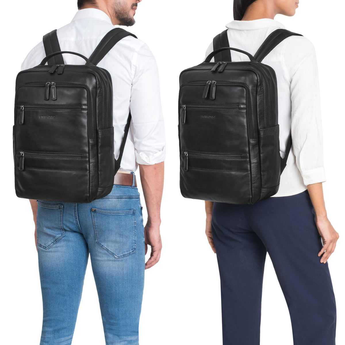 echt leder rucksack vintage herren schwarz
