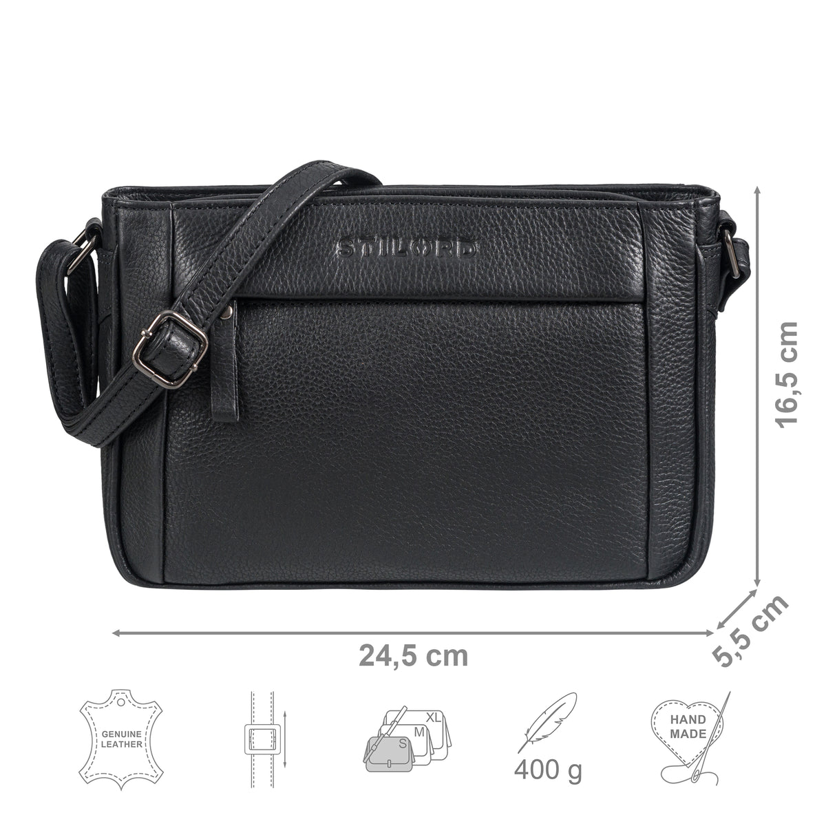 kleine Damen Handtasche in schwarz