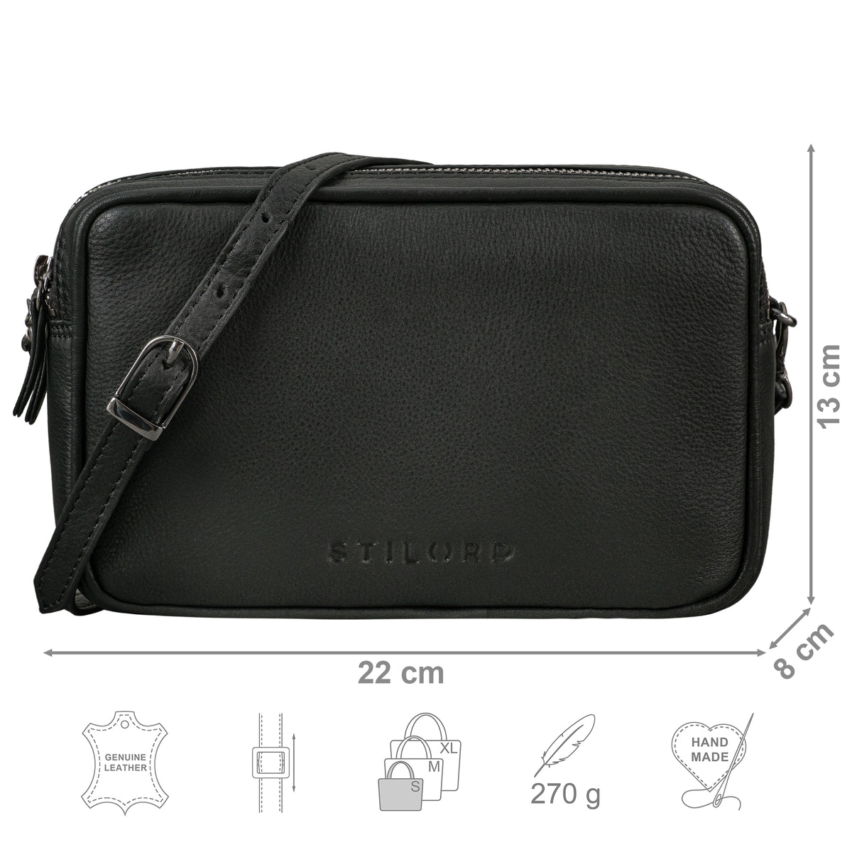 Handtasche klein schwarz Damen