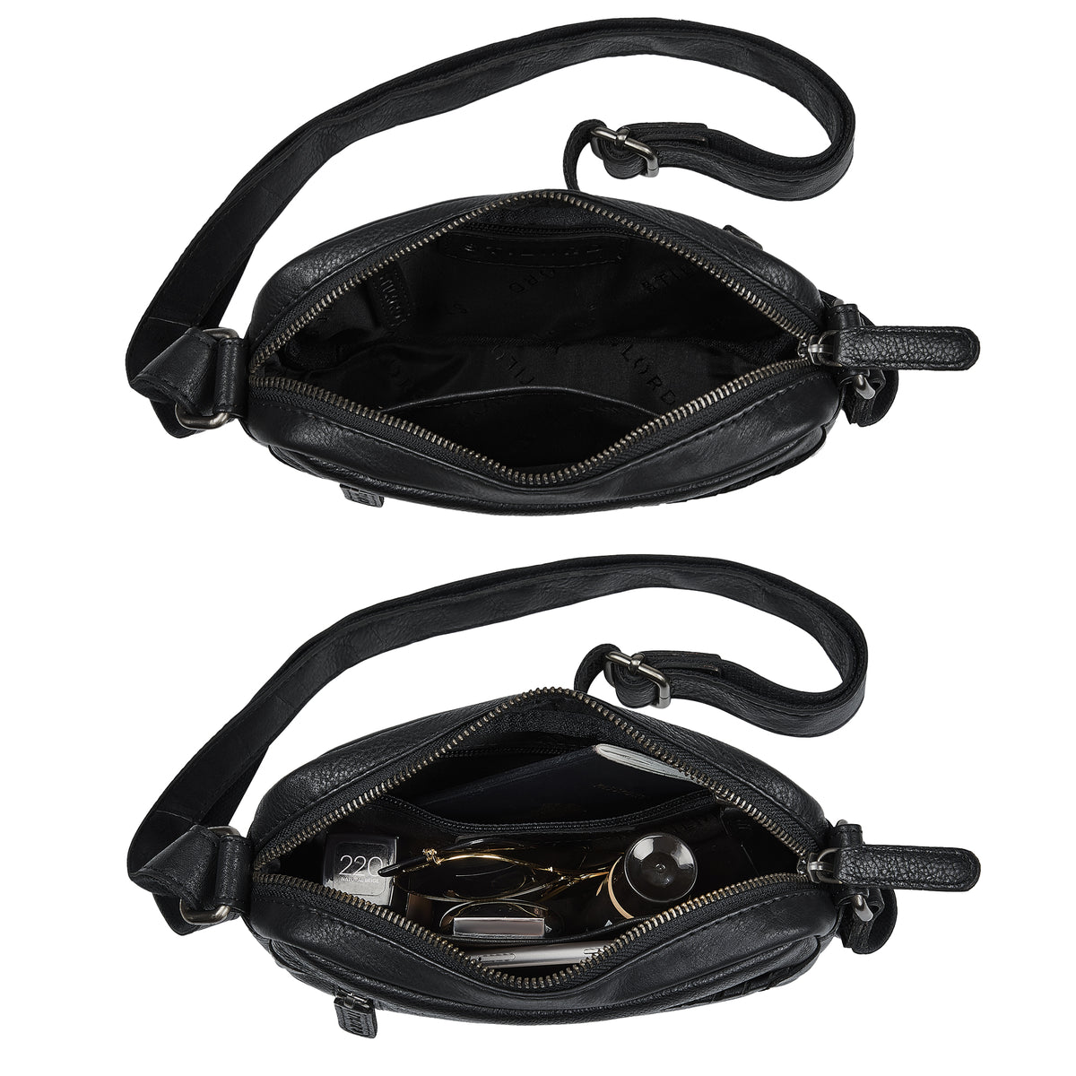echtleder tasche mit gurt leder schwarz