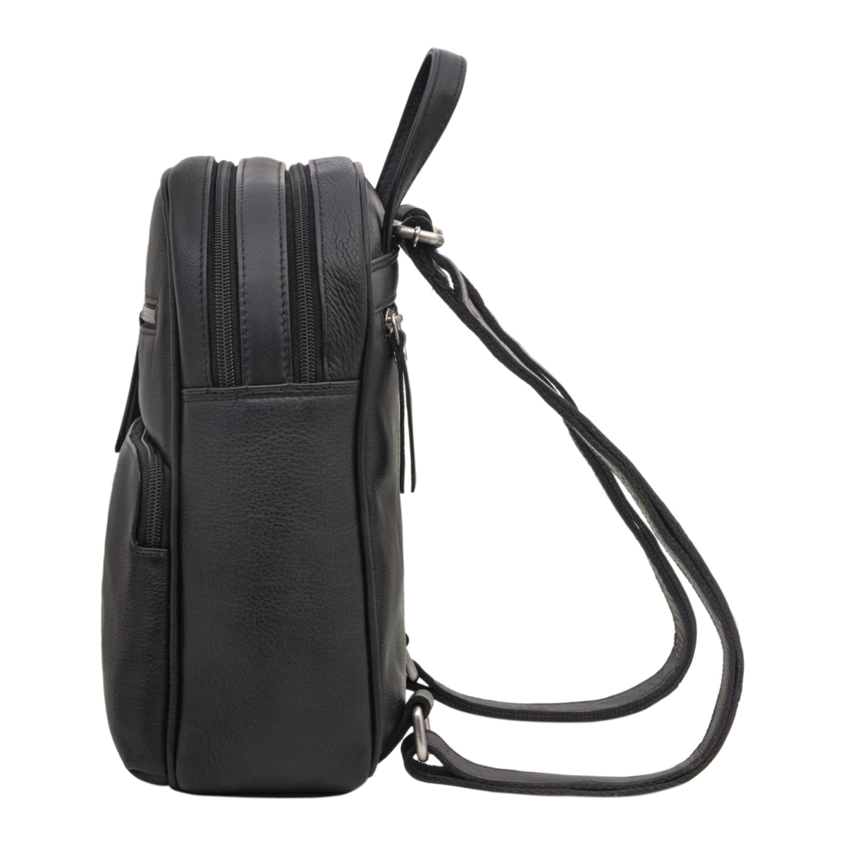 verstellbare Lederriemen zusätzlicher Tragegriff robust schwarz klein Damen