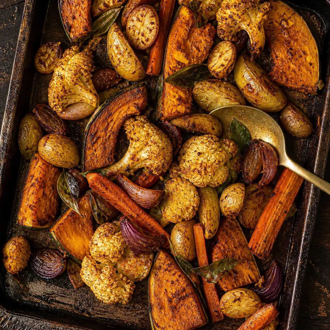 Légumes rôtis et pommes de terre aux Épices Ceylan pour légumes