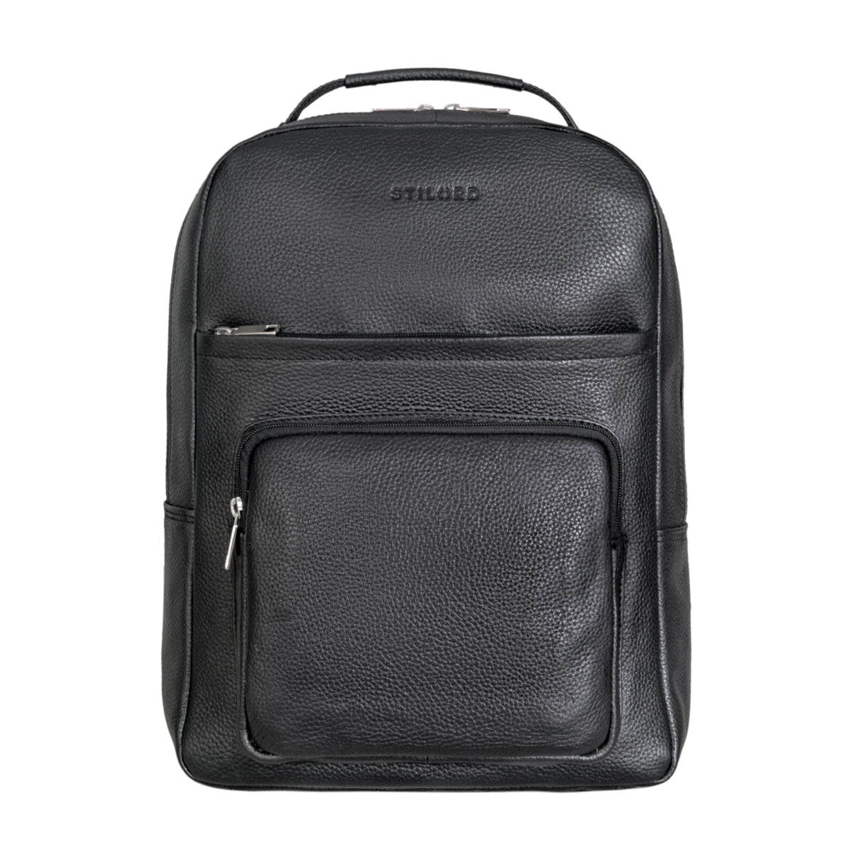 Lederrucksack Groß schwarz