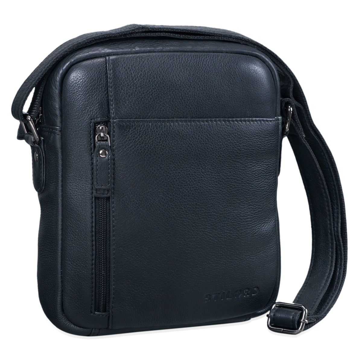 kleine Ledertasche Herren schwarz