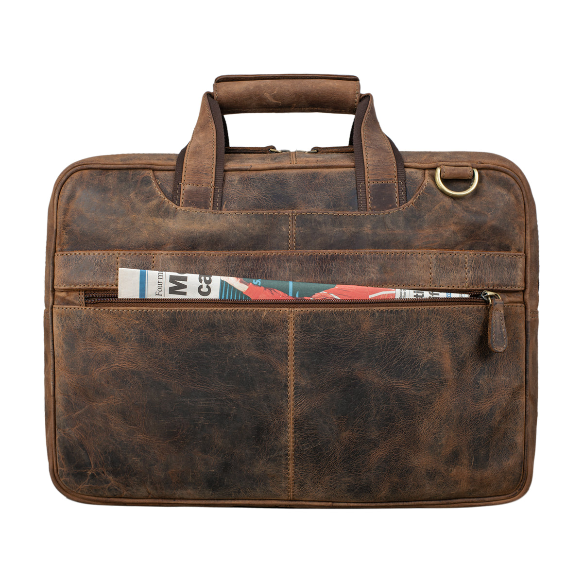 Schultertasche Herren Business braun