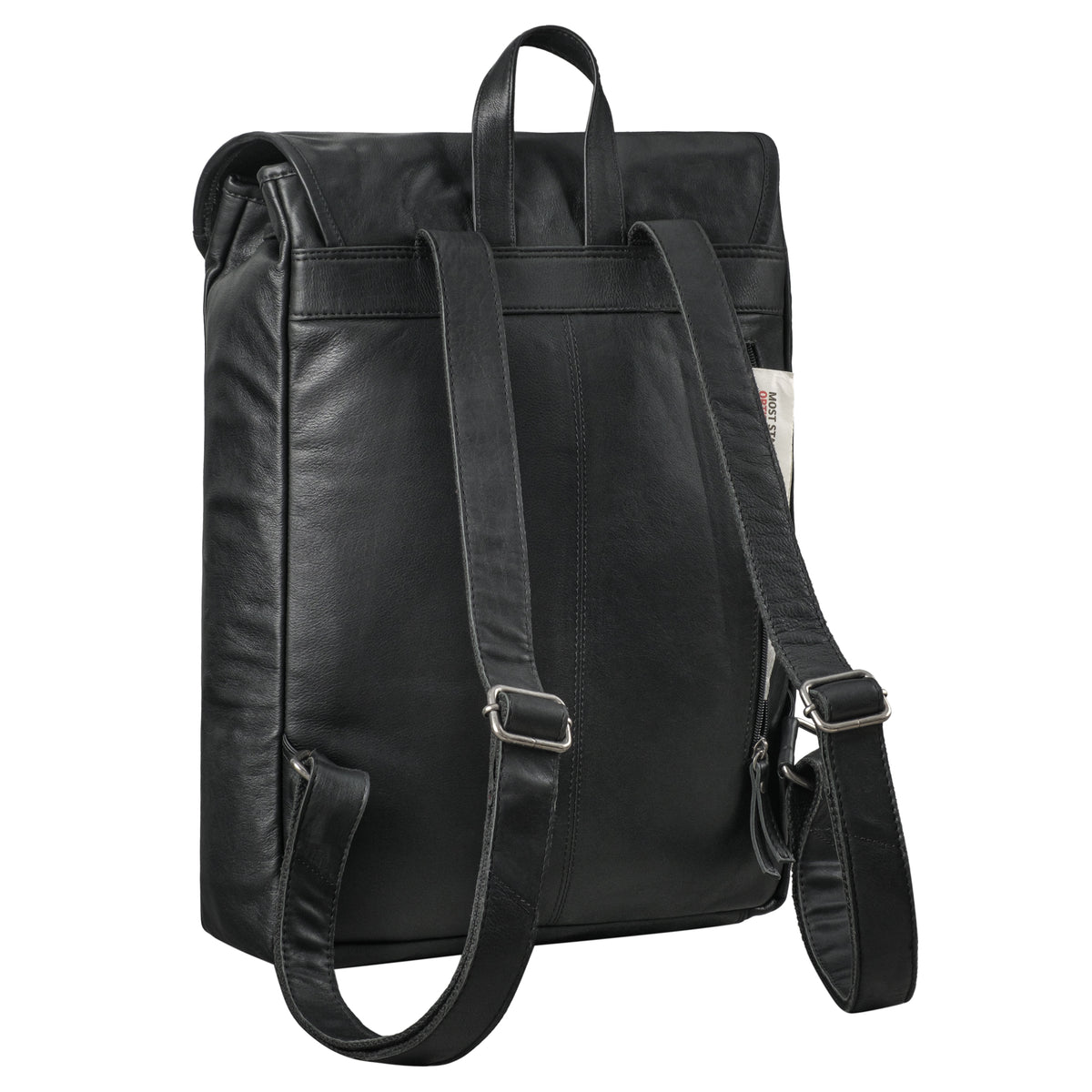 Vintage Rucksack Damen Leder schwarz