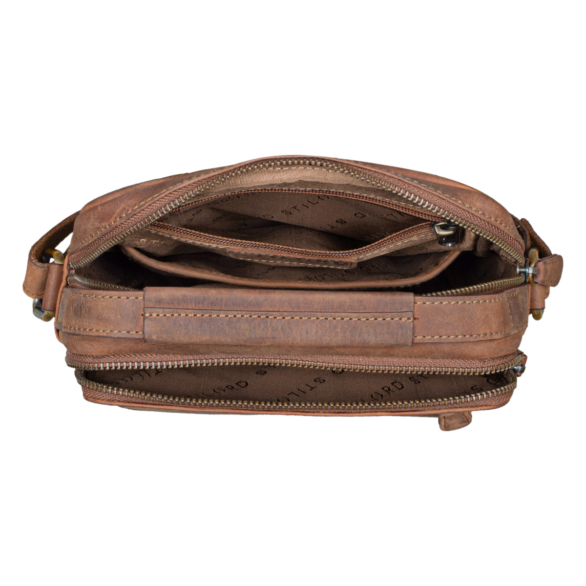 braune Ledertasche für Männer 