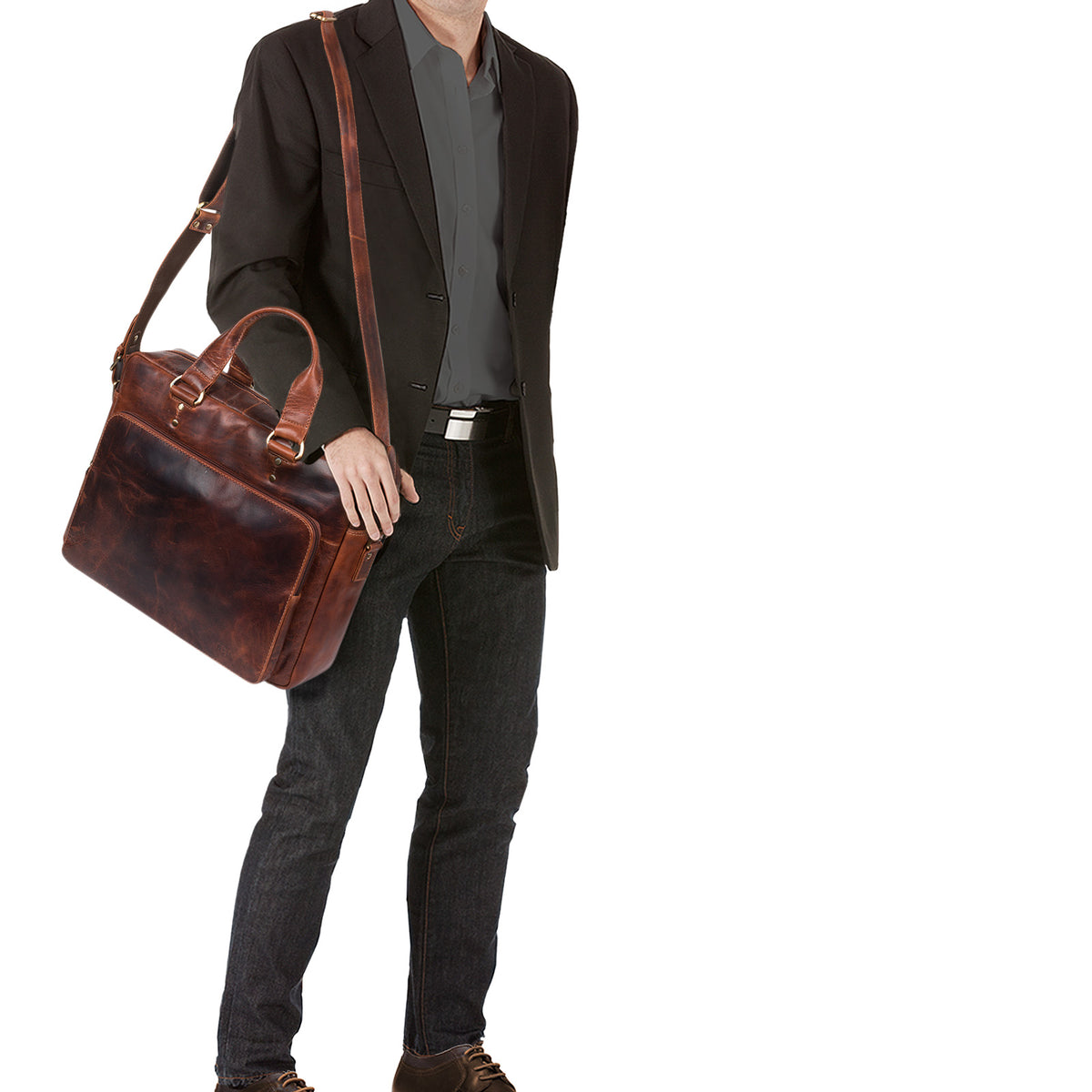 Leder Bürotasche braun