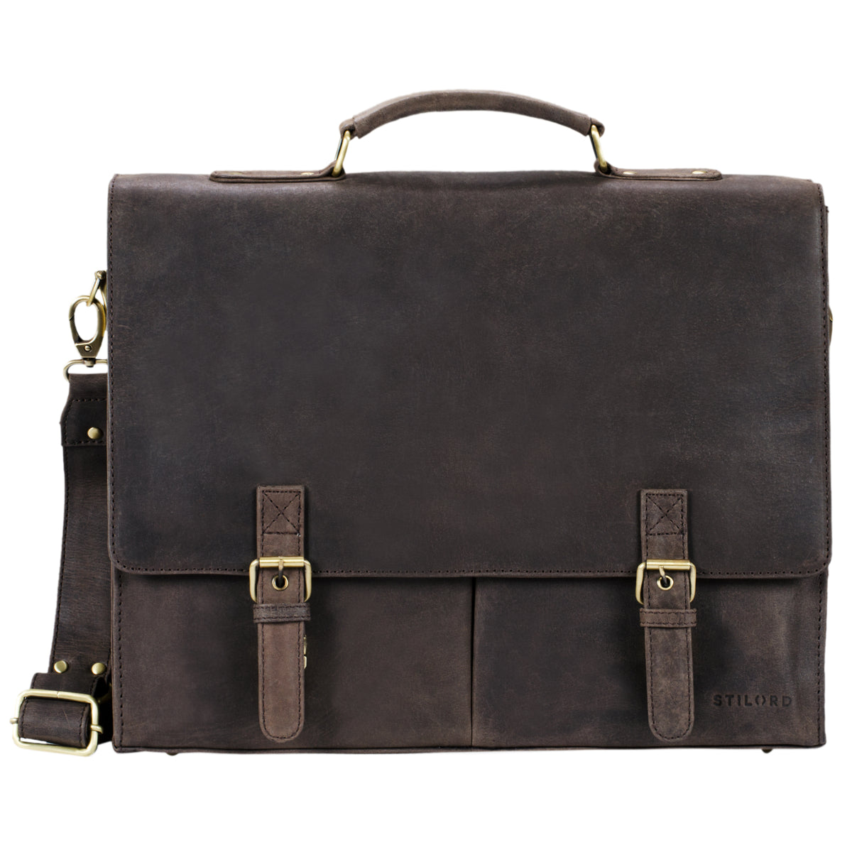 Bürotasche Aktentasche Leder dunkelbraun
