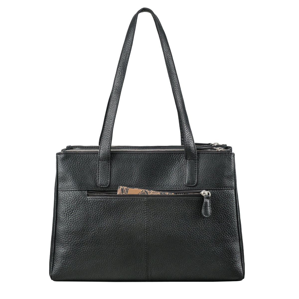 schwarze Leder Handtasche für Damen