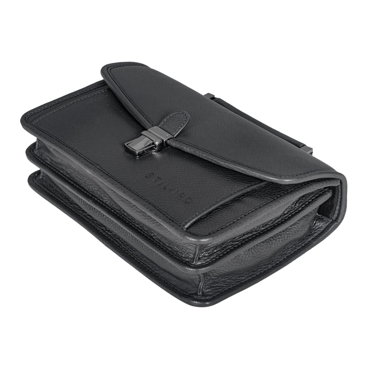 Ledertasche schwarz Damen DINA A5
