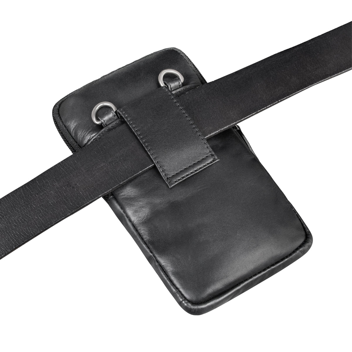 Leder Brustbeutel Damen Herren mit Gürtelschlaufe