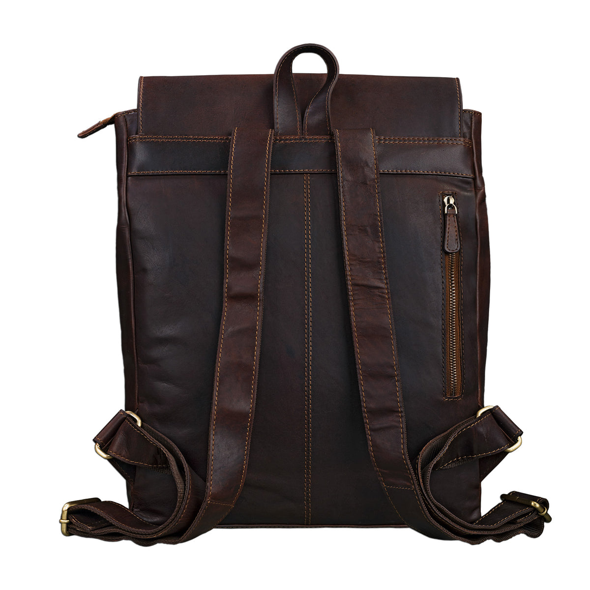 Backpack Unisex Leder dunkel braun