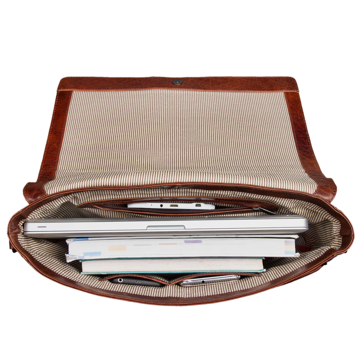 Leder Messenger Bag braun