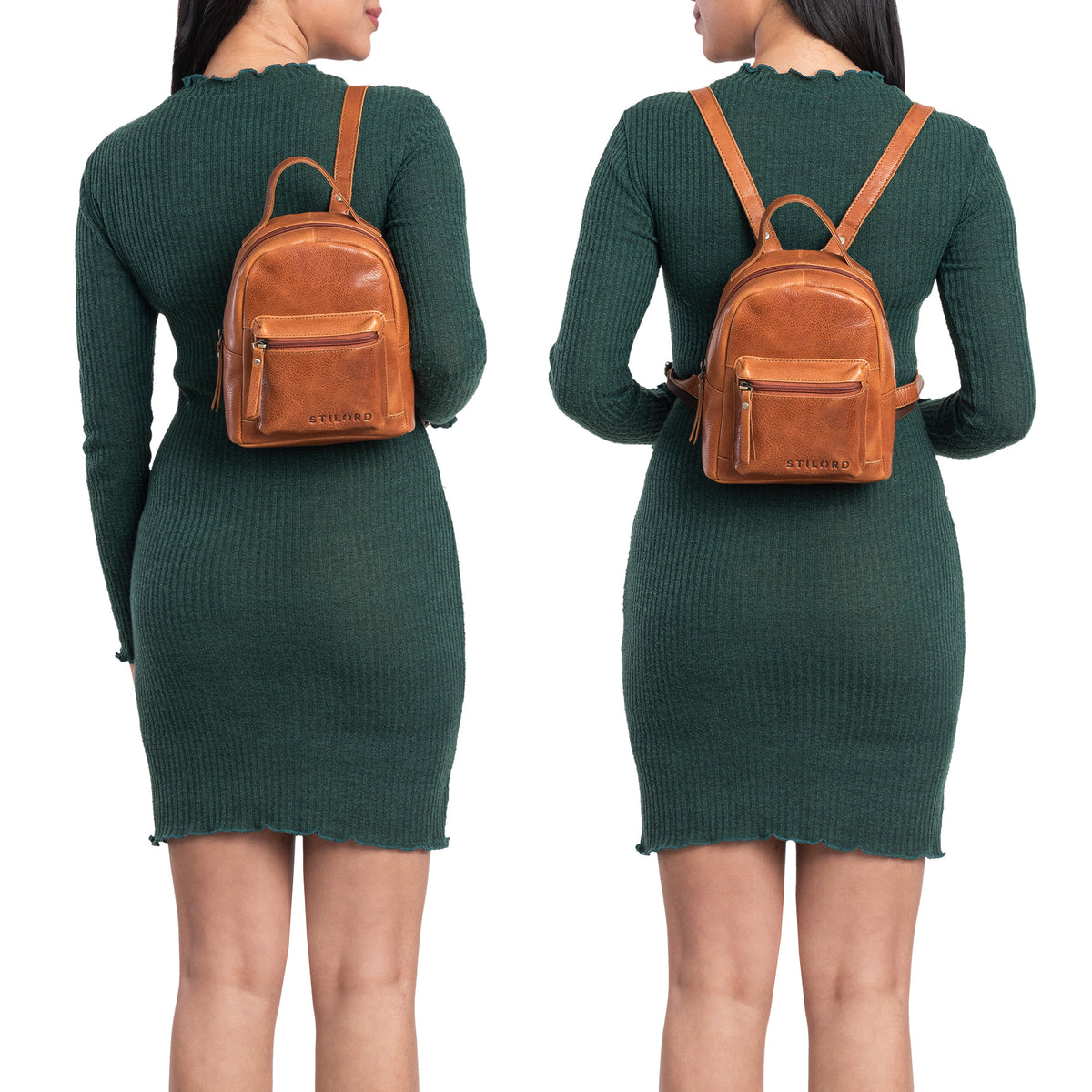 Mini Rucksack Echtleder braun