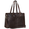 "Andrea" Large Women's Leather Shopper Bag with 15.6-16 Inch Laptop Compartment